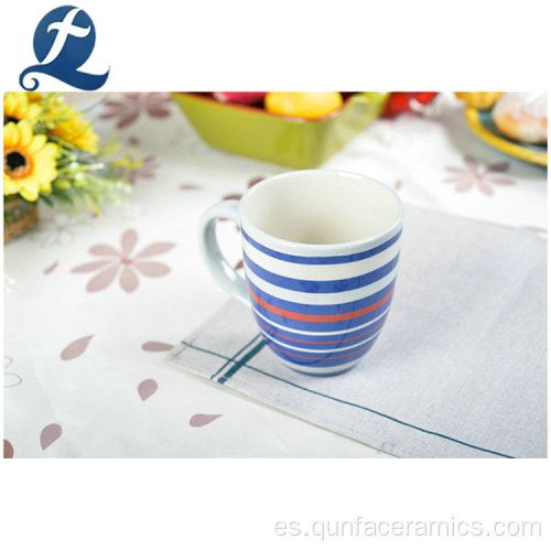 Taza de café de cerámica pintada colorida personalizada